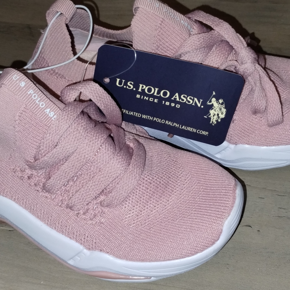 NWT Pink Polo sneakers Youth